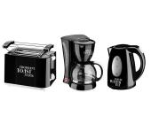 Frühstück-Set »Bistro« (3-tlg.), Kaffeemaschine, Wasserkocher, T, schwarz