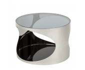 Fredriks Couchtisch Bill - Metall Silber/Schwarz lackiert