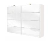 Solutions Schwebetürenschrank Louisville - Polarweiß/Weißlack (Schrankbreite 200 cm, 2-türig)