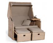 4Seasons Beach House 2-Sitzer Strandkorb Geflecht Duet Harvest