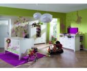 Wellemöbel Komplett Kinderzimmer MIA 3-tlg. (Kinderbett Wickelkommode und 2-türiger Kleiderschrank) Weiß