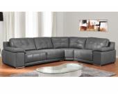 Kauf-Unique.de Ledersofa Ecksofa Triumph II - Grau - Ecke Rechts