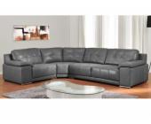 Kauf-Unique.de Ledersofa Ecksofa Triumph II - Grau - Ecke Links