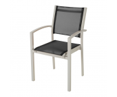 Fredriks Gartenstuhl Lesay - Sitz und Rücken/Aluminiumgestell (Sitz und Rücken: weiß)