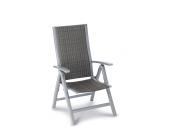 Best Alu-Klappsessel Verona silber/ice mit Bestolan-Geflecht