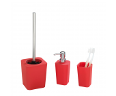 Wenko Bad-Accessoires-Set Rainbow (3er-Set) - Rot