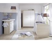 Schardt Komplett Kinderzimmer NEO 3-tlg. (Kinderbett Wickelkommode und 3-türige Kleiderschrank) Akazie/weiß