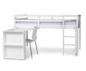 Childhome Hochbett weiß mit Schreibtisch 90 x 190 cm SmartLine