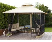 Harbo-Dacore Pavillon mit 2 Bänken und Tisch ANTIGUA Gartenpavillon