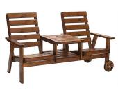 Harbo-Dacore DUO-Sofa ANDY Gartenbank Pärchenbank mit Tisch