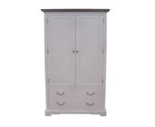 SIT Kleiderschrank antikweiß, Vintage Look, Höhe 190cm, SIT Siena