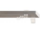 BLOME Gardinenstange, Blome, »Colmar«, nach Maß, 20x20 mm, edelstahlfarben, weiss, 3 läufig