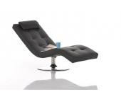 DELIFE Chaiselongue Snake 180x60 cm Schwarz Relax Liege, Schwarz