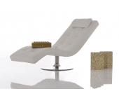 DELIFE Chaiselongue Snake 180x60 cm Weiss Relax Liege, Weiß