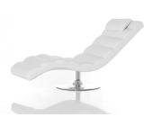 DELIFE Relax Liege Luxor 170x60 cm Weiss Chaiselongue Design Lie, Weiß