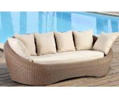 Kauf-Unique.de Polyrattan Gartenmöbel 3-Sitzer-Sofa Whiteheaven - Caramel & Creme