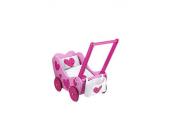 Puppenwagen aus Holz, pink