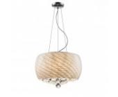 Pendelleuchte Infinity mit mundgeblasenem Glas und Kristallbehang
