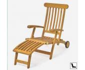 Ploß Deckchair mit Rädern Teakholz