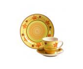 CreaTable: Kaffeeservice, 18-teilig, bunt
