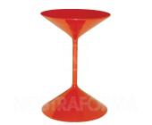 Zanotta Tempo Beistelltisch, Höhe 500 mm/ rot