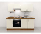 CENTA Küchenzeile Sienna P-879-1 Creme 210 cm inkl. Einbaugeräte