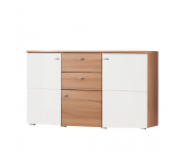 Fredriks Sideboard Galaxy - Kernbuche Dekor / Creme Hochglanz