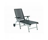 Kettler Wave Gartenliege rollbar Aluminium/Kunststoff silber/anthrazit 0302015-0000
