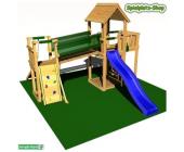 Jungle Gym Spielturm Jungle Gym Mansion mit Holz, Rutsche 3m + Bridge M