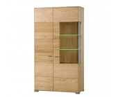 Landhaus Classic Vitrine Bavari (Eiche massiv – naturbelassen)