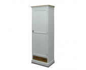 Landhaus Classic Garderobenschrank Burgund (Antik-Look - weiß lackiert)