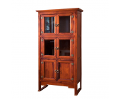 Landhaus Classic Vitrinenschrank China (Pinie massiv - gebeizt & lackiert)