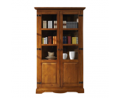 Landhaus Classic Eckvitrine / Schrank (Pinie massiv - gebeizt & lackiert - honigbraun)