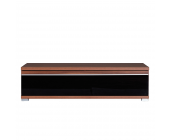 Top Square TV-Lowboard Cincinatti - Walnuss / Schwarzglas