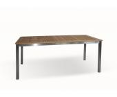 HS Exclusiv Valencia Gartentisch Edelstahl/Teak 160x90cm