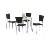 Home Design Essgruppe Bella (5-teilig) - Weiß/Schwarz