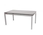 Merxx Gartentisch Arezzo - Aluminium/Glas - Silber/Schwarz