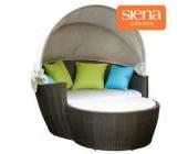 Siena Garden Gartenmöbel Lounge-Set Hawaii titan inklusive Anstellsofa und Kissen