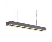 SLV Pendelleuchten - PD 102 T5 - silbergrau - 2xT5 54W - dimmbar