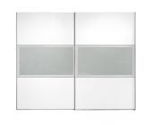 Arte M Schwebetürenschrank Trio - Weiß/Floatglas