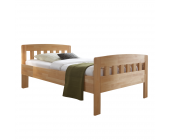 BestLivingHome Holzbett Warmer - Kernbuche Massivholz - Geölt (Liegefläche: 90x200 cm)
