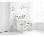 Lifetime Schulbank Weiß mit Sitzbank Lifetime Kidsroom Schreibtisch