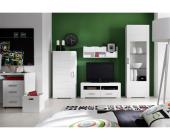 Wohnwand weiß 7-tlg. Meise Maxi (TV-Board, Schrank, Vitrine, Wandregal)
