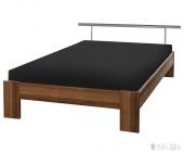DeLife Komplett Bett Willow 120x200 cm Nussbaum-Optik mit Matratze 120 cm