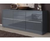 Heine Sideboard, Breite 190 cm, grau, Ohne Aufbauservice
