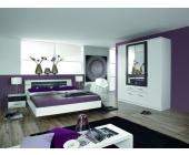 Rauch Schlafzimmer 4-tlg. Rochester Alpinweiß / Grau-Metallic