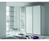 Rauch Schwebetürenschrank Kleiderschrank Flash Glas Weiß 136 cm