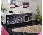PARISOT meubles Sideboard Malva Schwarz Weiß