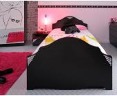 PARISOT meubles Kinderzimmer Jugendzimmer Bett 2-tlg. Madeleine 8 Schwarz Himbeer
