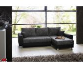 JOB Wohnlandschaft/Schlafsofa Nora anthrazit Strukturstoff